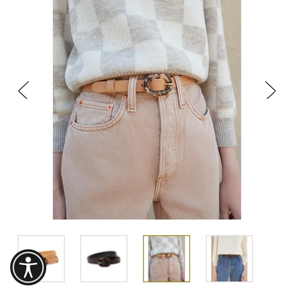 Looking for Loeffler Randal Chris belt in honey with a tortoise buckle, sz m/l - Picture 1 of 2